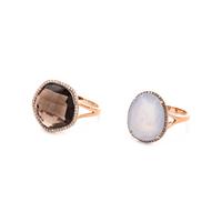 COLLECTION OF GEMSTONE AND DIAMOND RINGS
