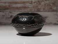 Carved Blackware Pottery Bowl