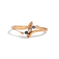 ROSE GOLD, DIAMOND AND SAPPHIRE BANGLE BRACELET