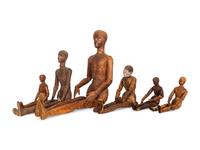 Six Victorian Carved Pine Articulated Artist's Models