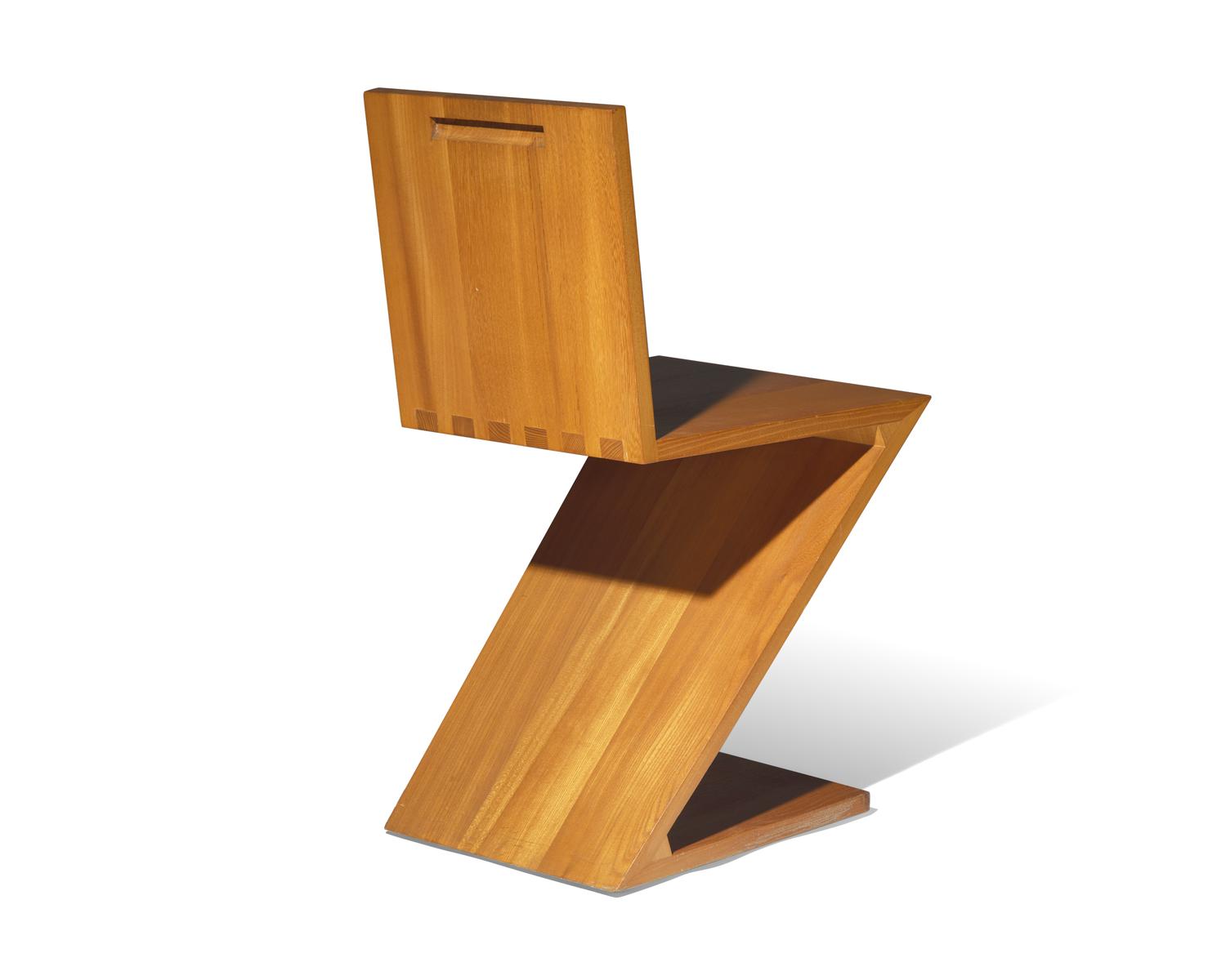 A Cherrywood Zig Zag Chair
