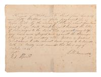 [ENSLAVEMENT]. 2 items, incl. ALS by previously enslaved Civil War soldier and politician.