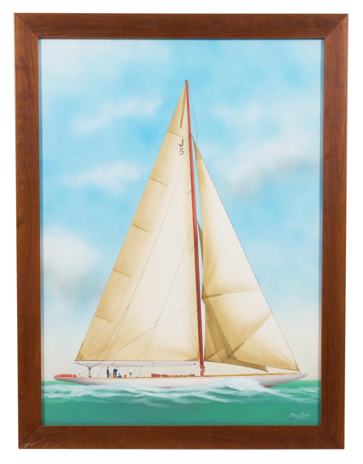 Philip Conrad, (French, b. 1949), America's Cup J Class Yachts