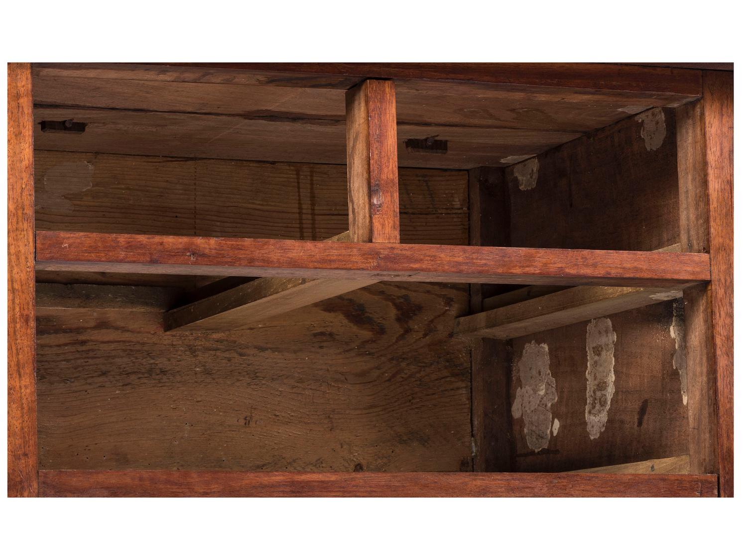 A Southern Three Drawer Walnut Shaving Stand
