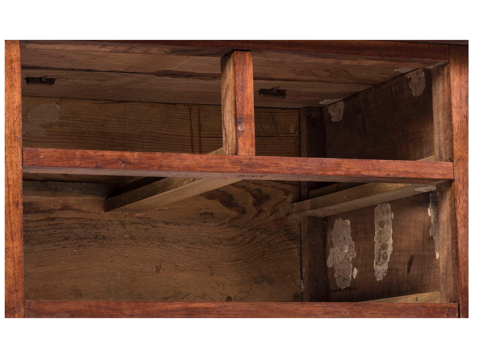 A Southern Three Drawer Walnut Shaving Stand