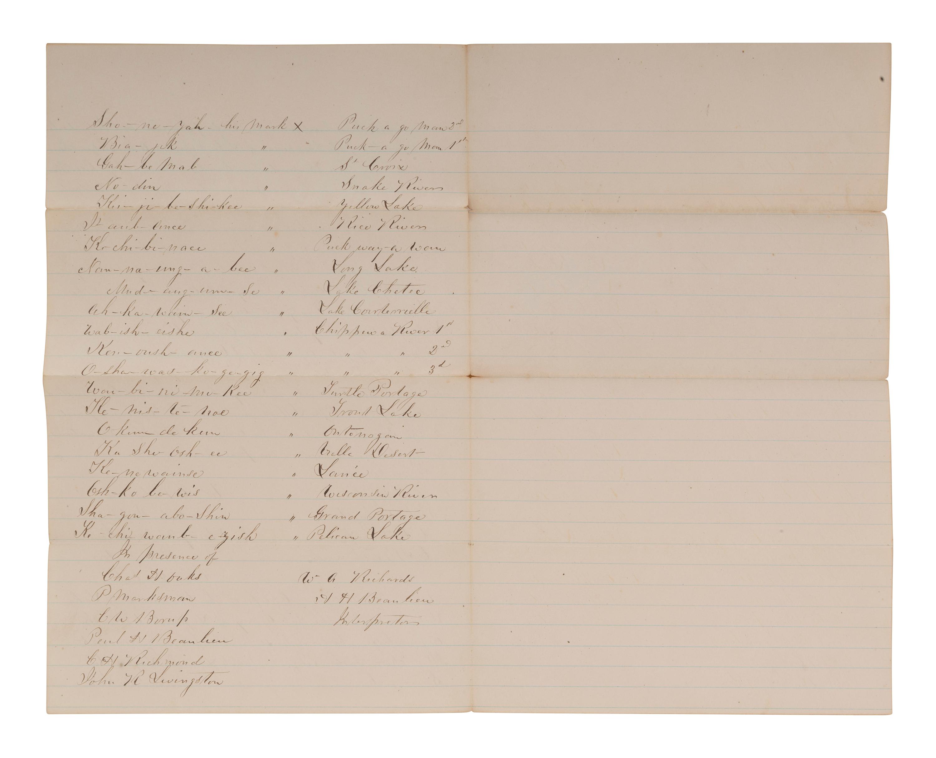 [NATIVE AMERICAN]. ARMSTRONG, Charles D. (1866-1931). Papers of Charles D. Armstrong of the Bad River Band of the Lake Superior Tribe of Chippewa Indians, including letters, documents, maps, and photographs.