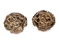 A Pair of George IV Silver-Gilt Shell Form Master Salts