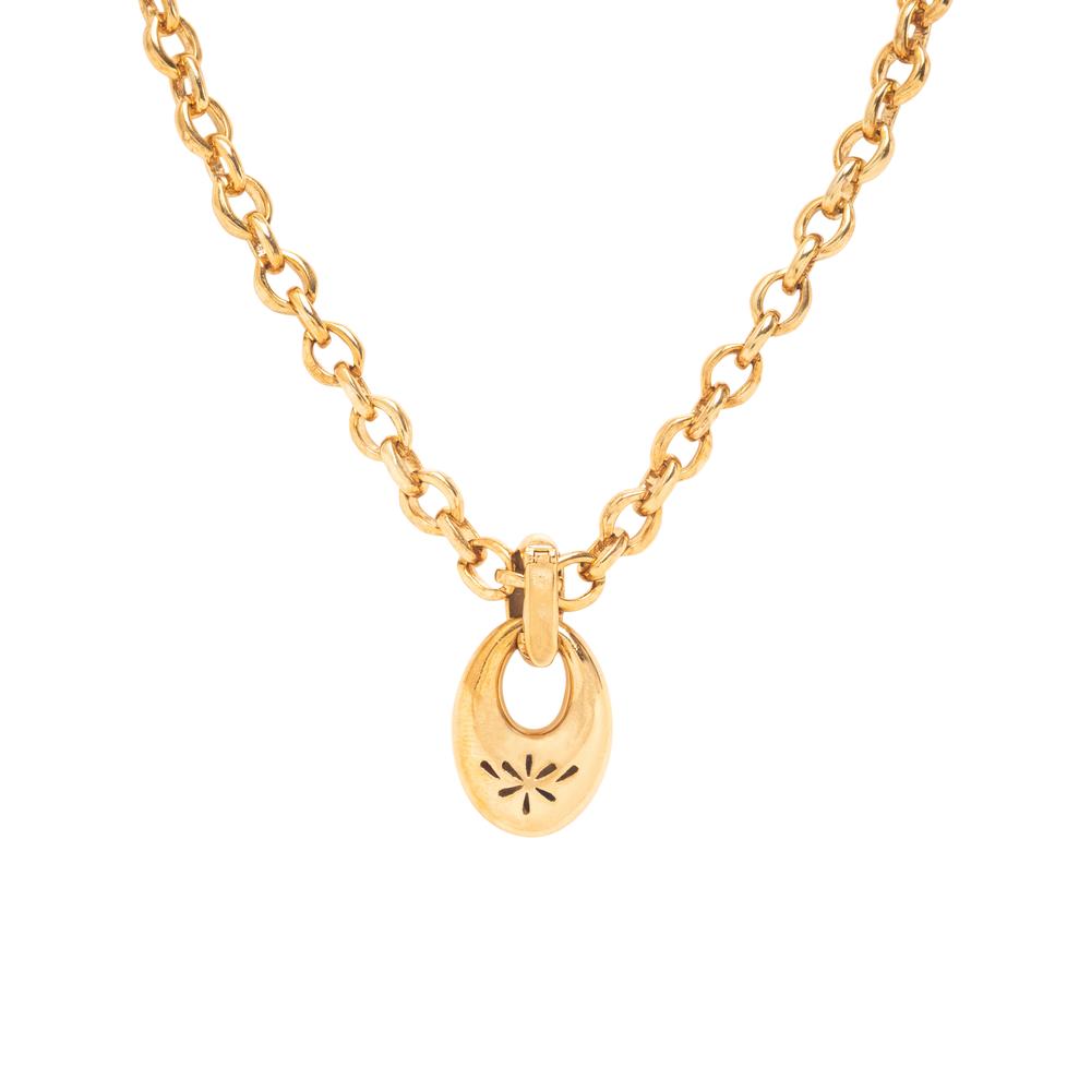 Multigem and Yellow Gold Pendant Necklace
