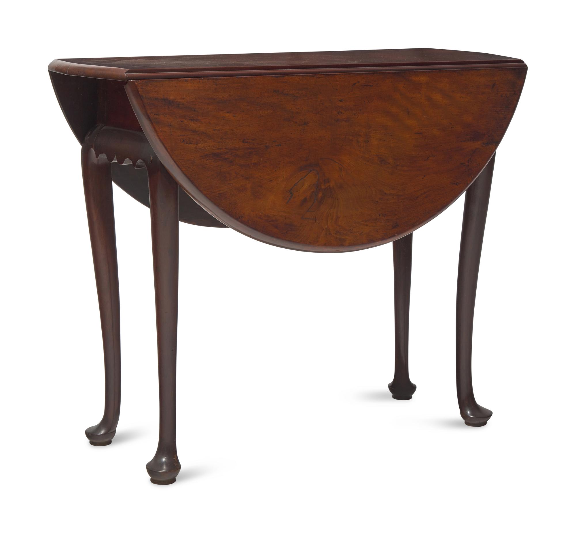 A Queen Anne Mahogany Drop-Leaf Tea Table, Massachusetts, Circa 1750