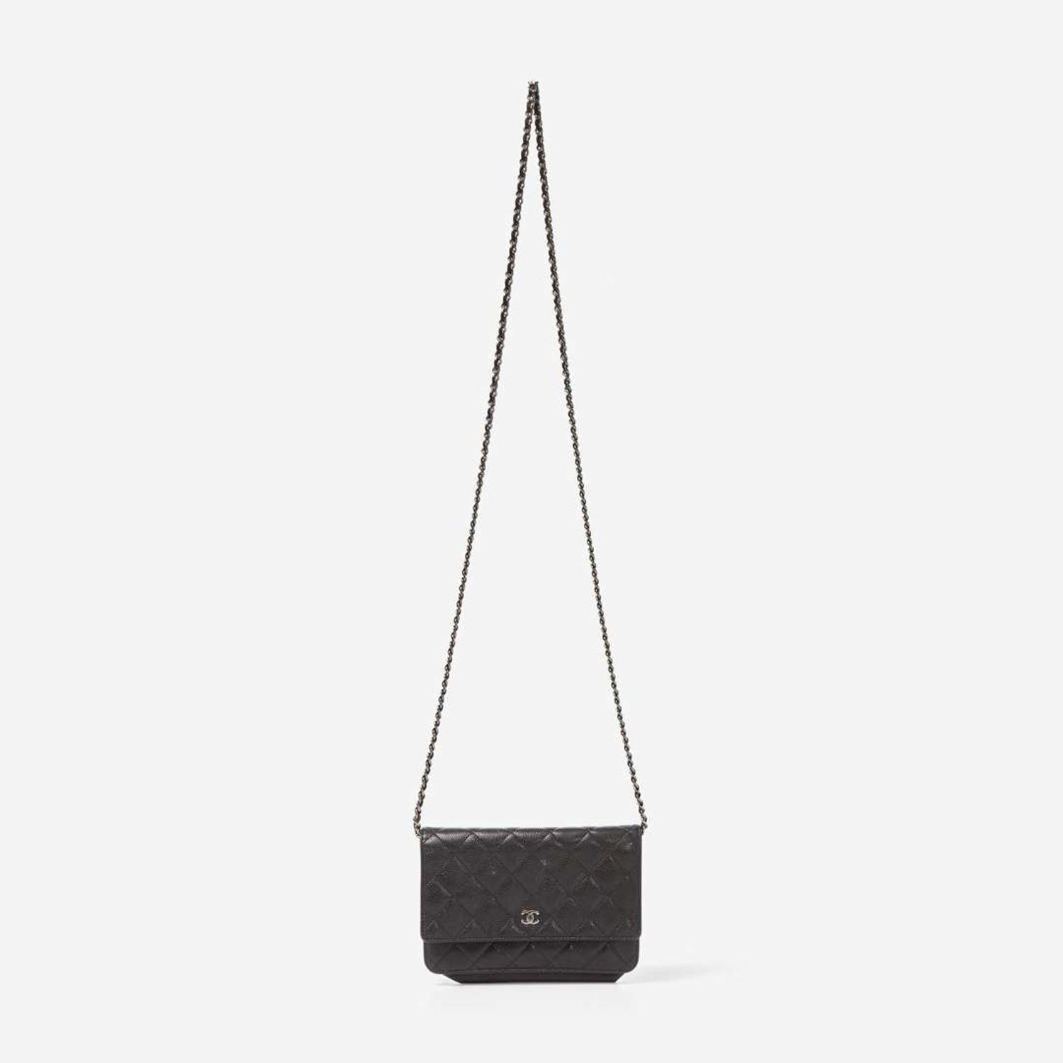 A Chanel Black Quilted Crossbody Purse Chanel