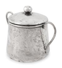 A Peruvian Silver Lidded Sugar Dish