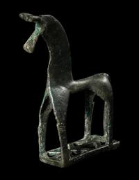 A Geometric Bronze Horse