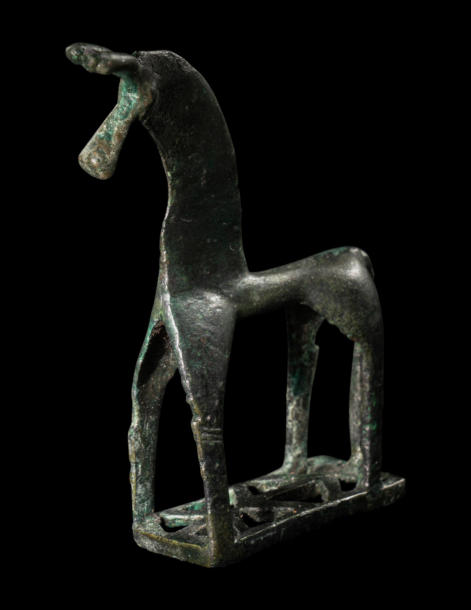 A Geometric Bronze Horse