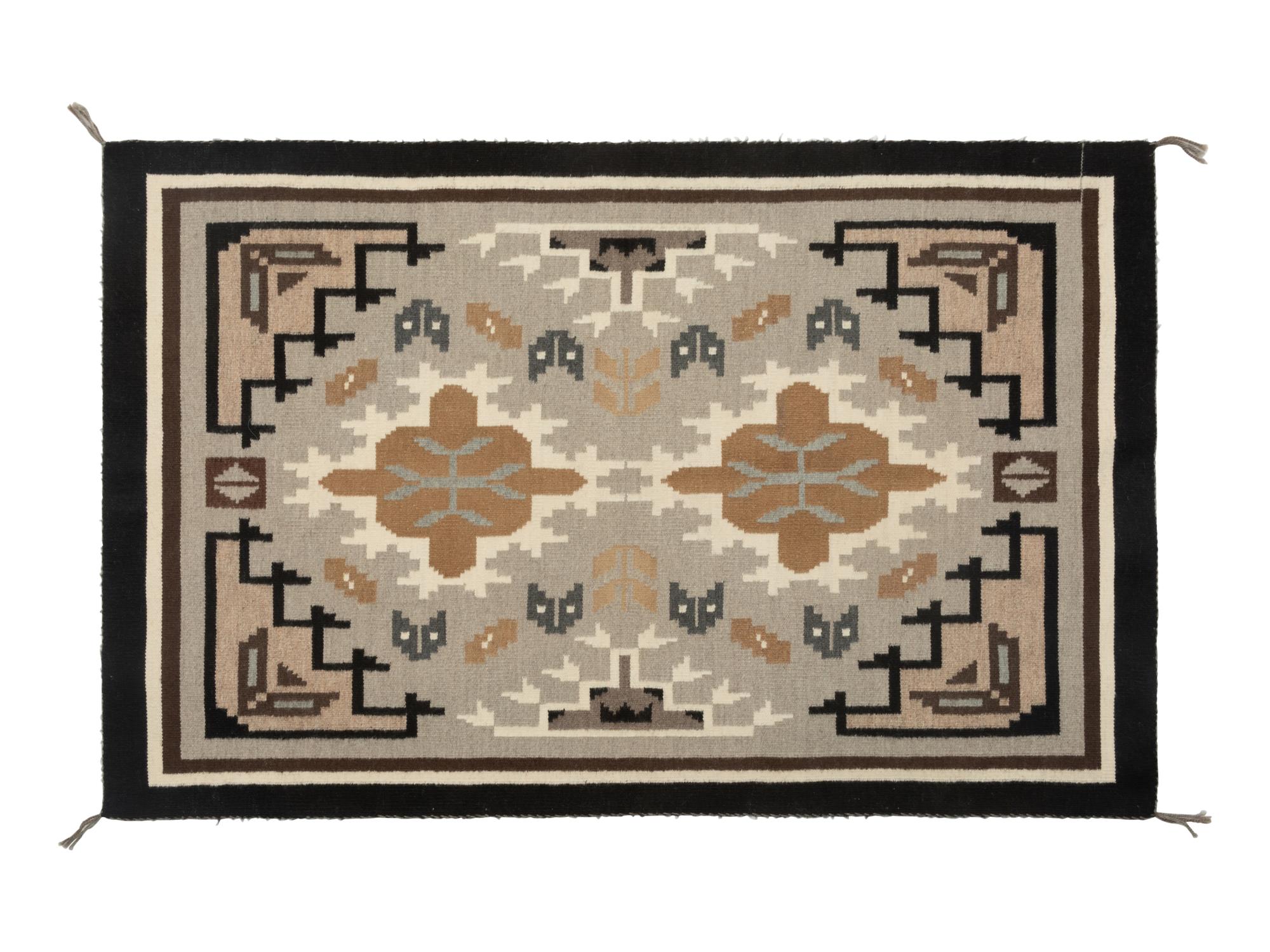 Navajo Two Grey Hills, with Colcha Pattern