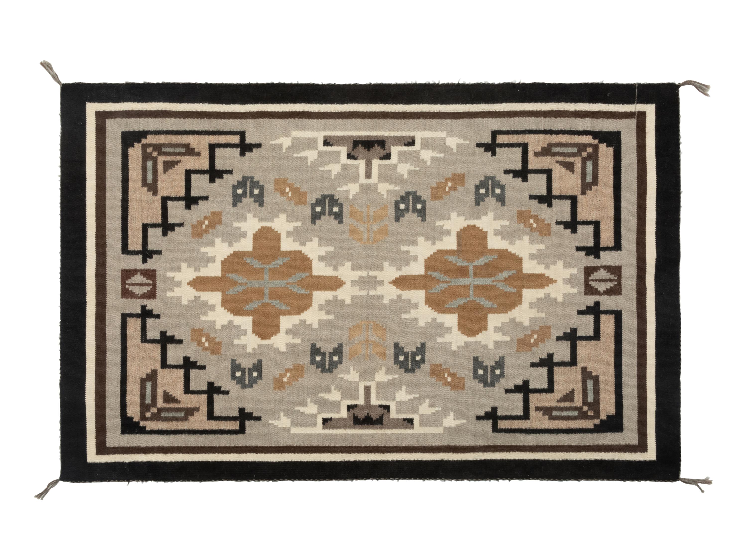 Navajo Two Grey Hills, with Colcha Pattern