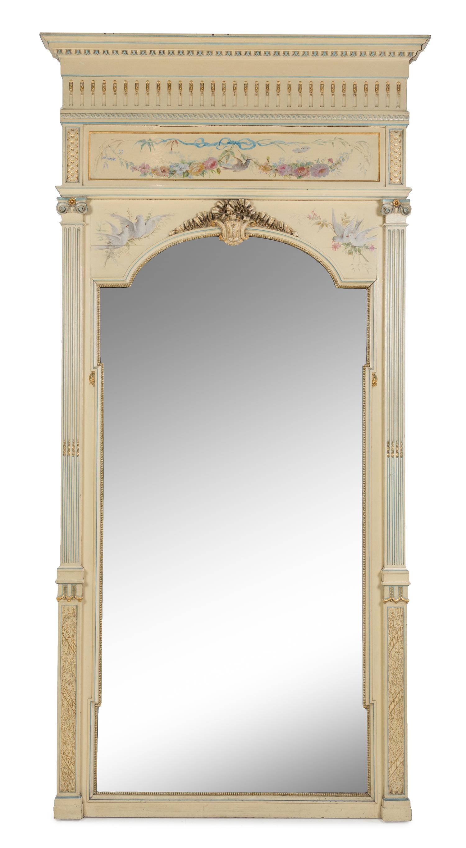A French Neoclassical Style Painted Mirror — CIRCA 1900