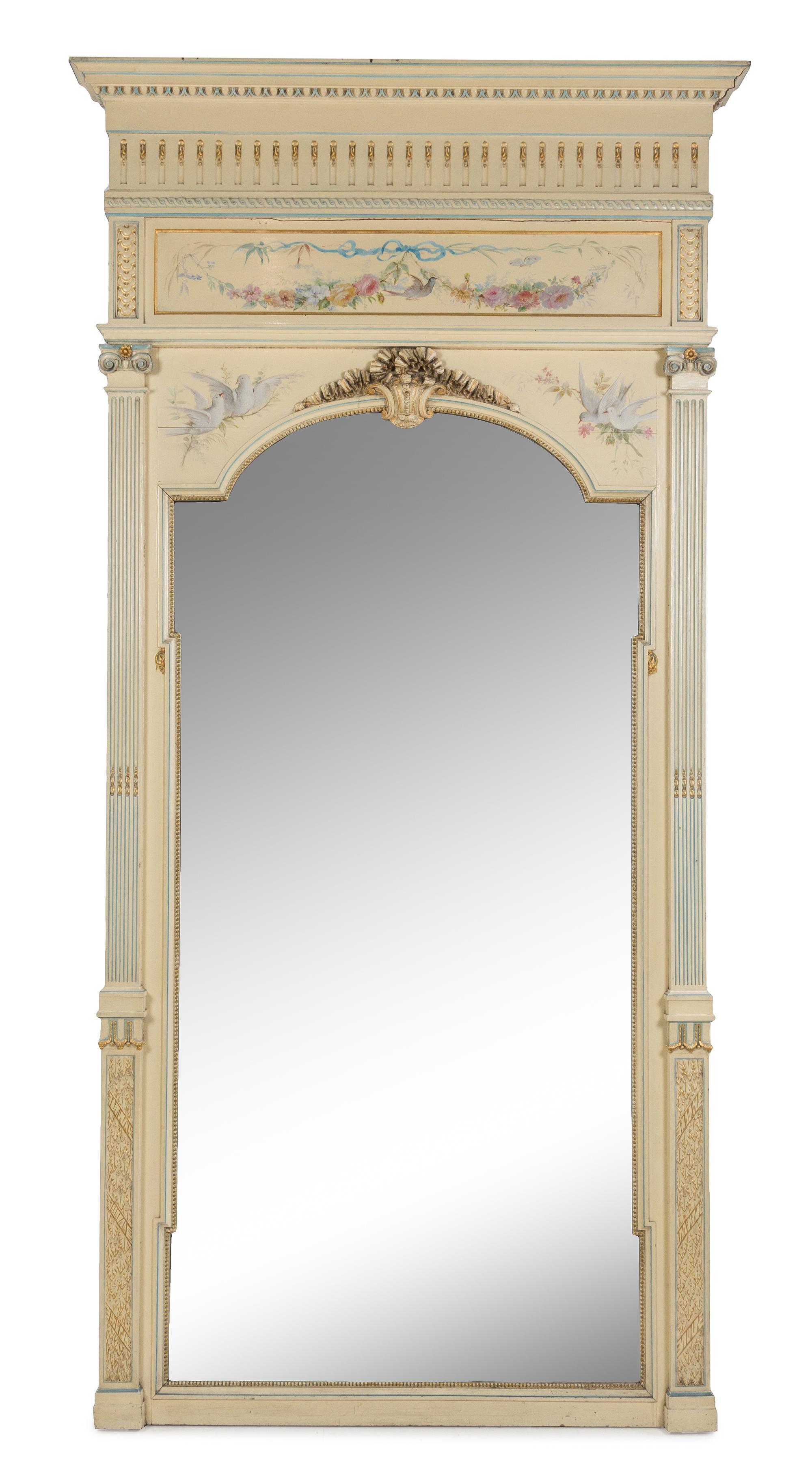 A French Neoclassical Style Painted Mirror — CIRCA 1900