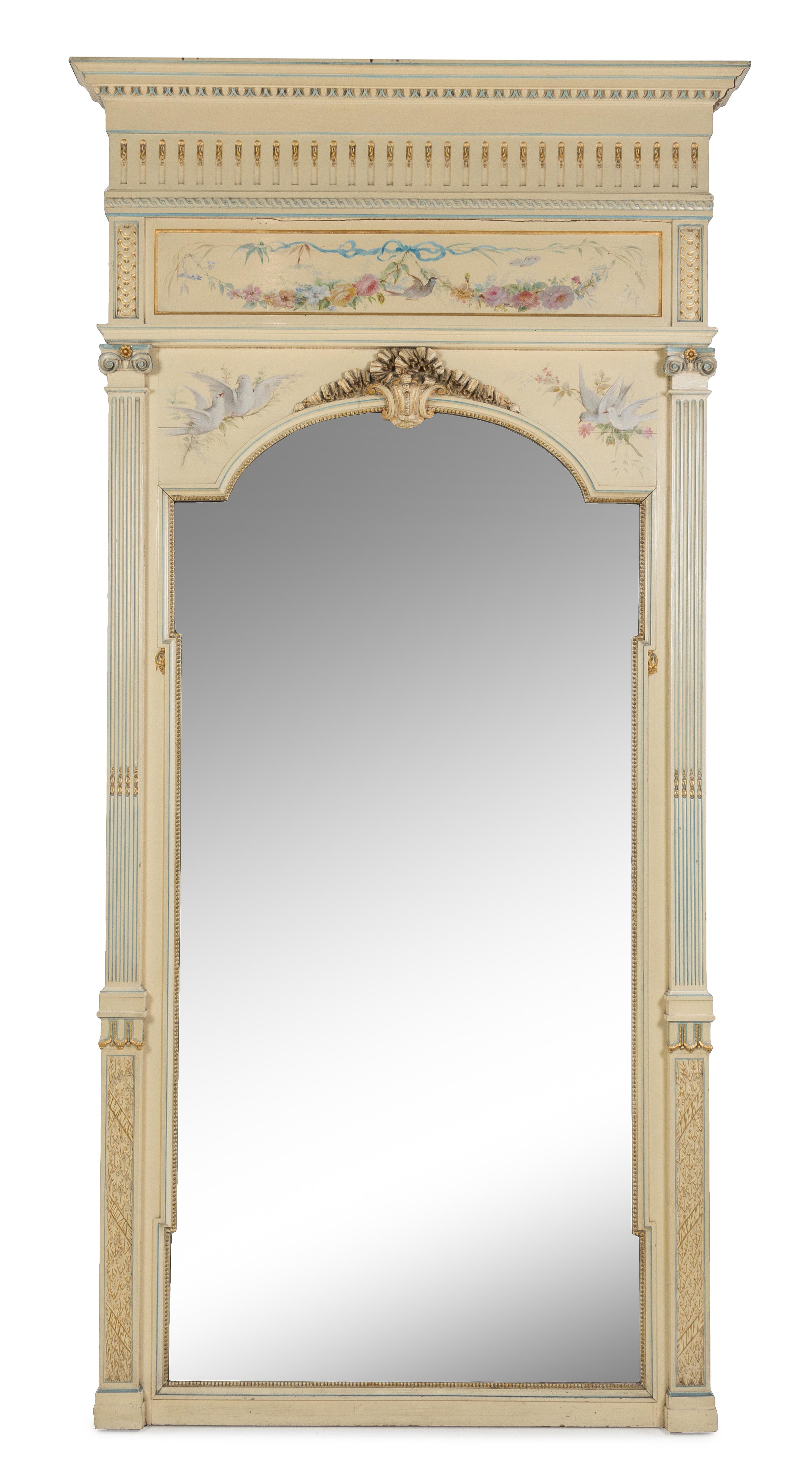 A French Neoclassical Style Painted Mirror — CIRCA 1900