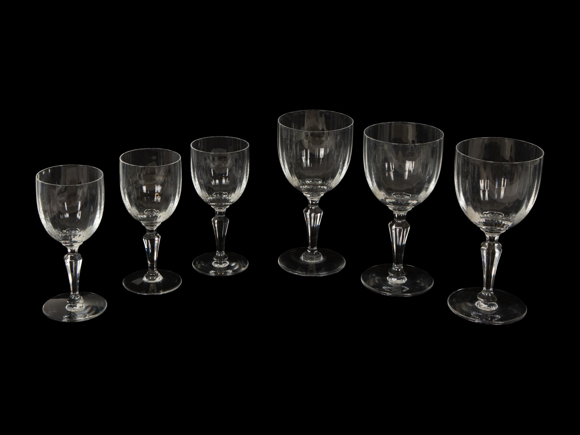A Group of Baccarat Naples Cut Glass Stemware