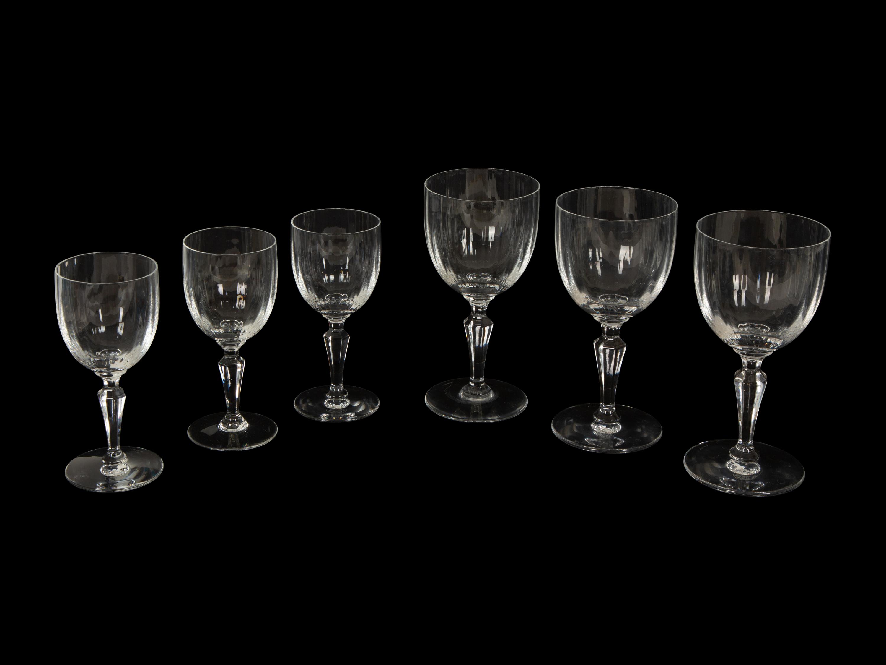 A Group of Baccarat Naples Cut Glass Stemware