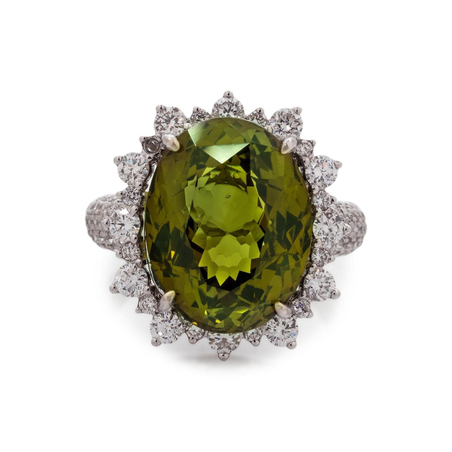 ALEXANDRITE AND DIAMOND RING