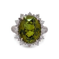 ALEXANDRITE AND DIAMOND RING