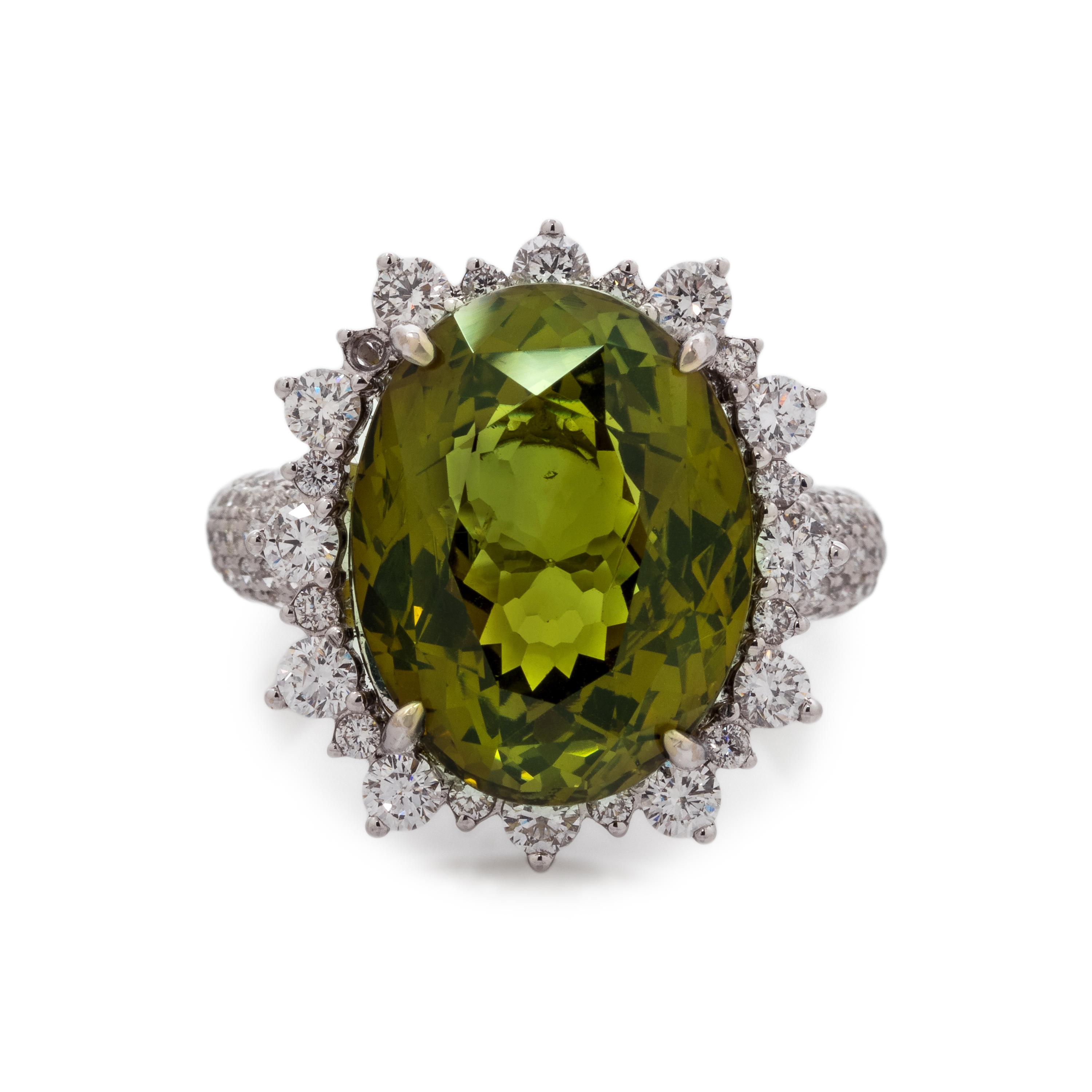 ALEXANDRITE AND DIAMOND RING