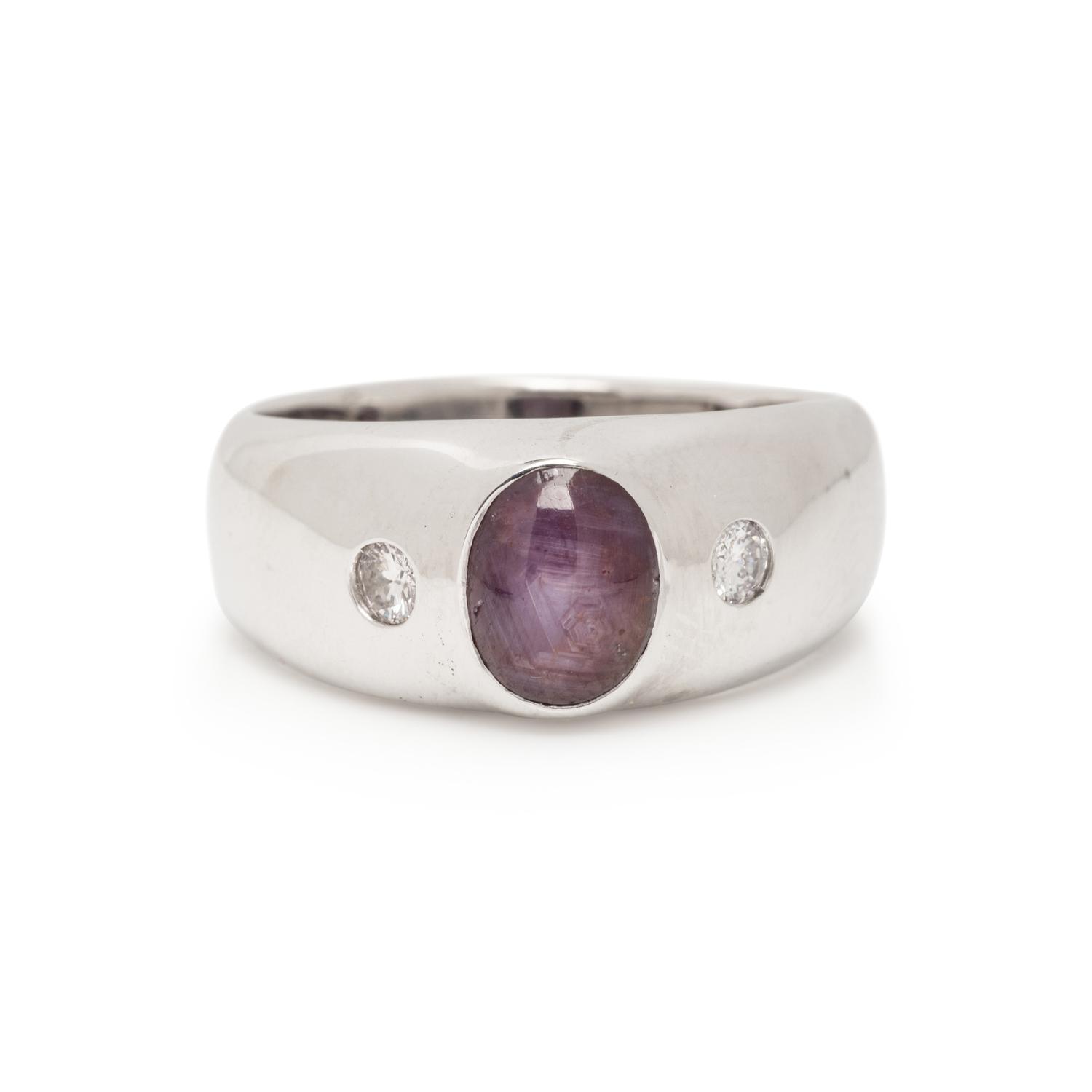 STAR RUBY AND DIAMOND RING