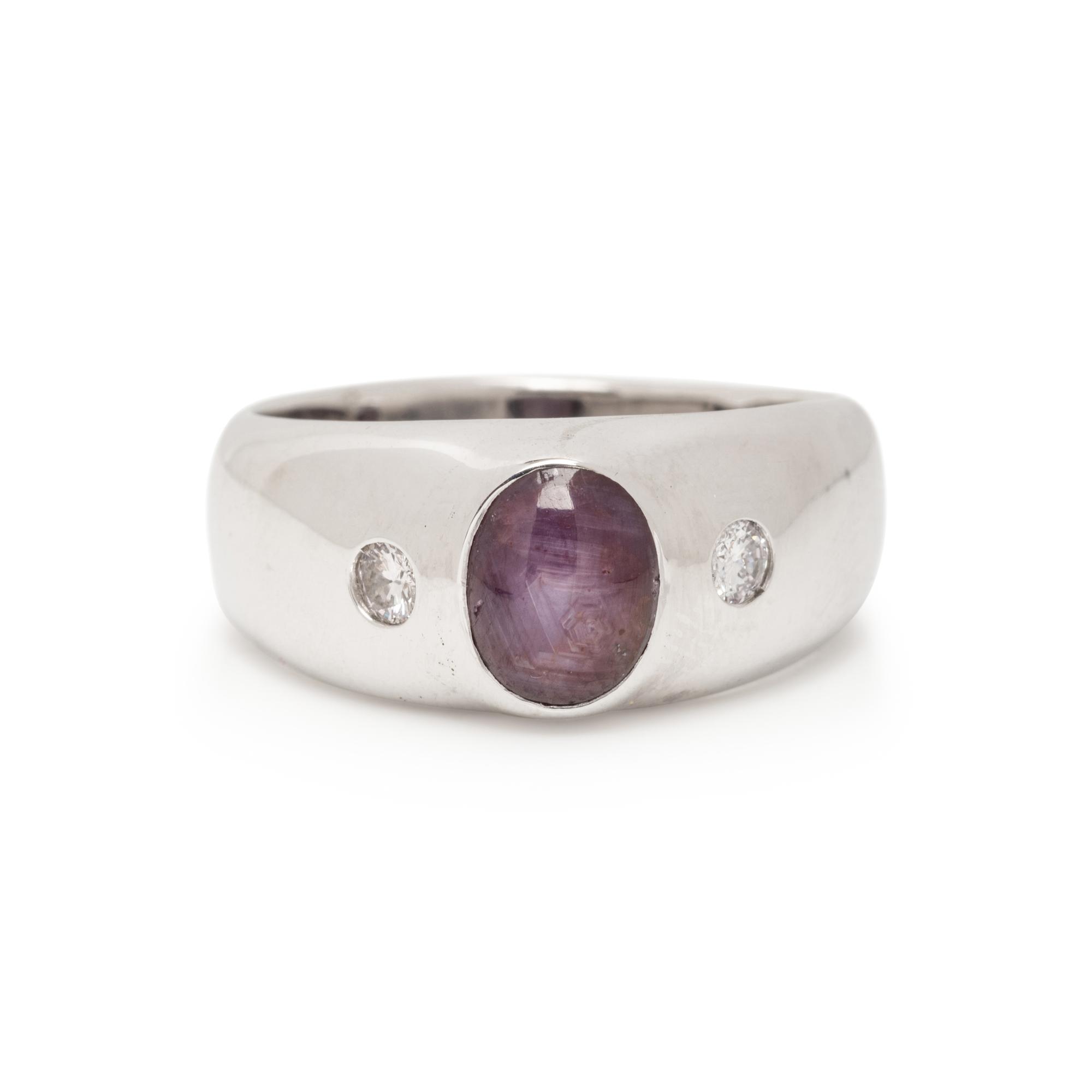STAR RUBY AND DIAMOND RING