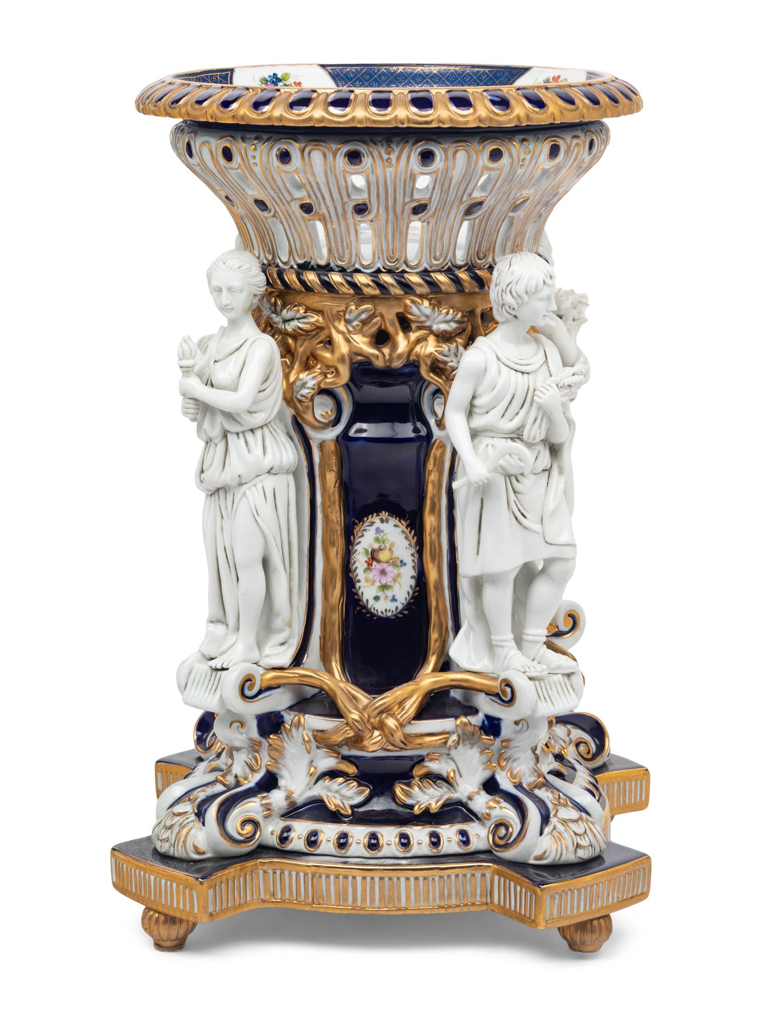 A Continental Porcelain Centerpiece