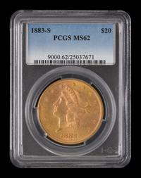 A United States 1883-S Liberty Head $20 Gold Coin