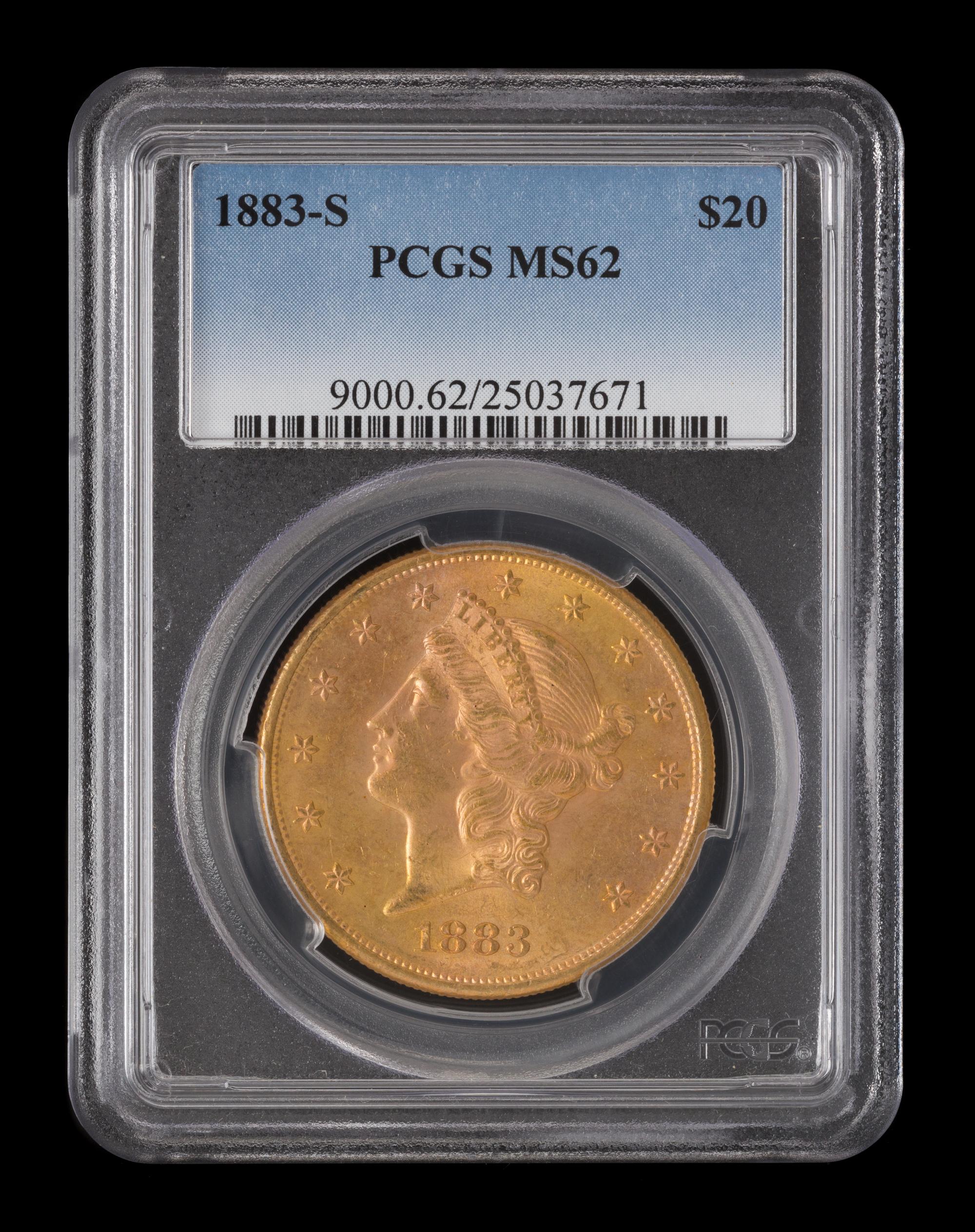 A United States 1883-S Liberty Head $20 Gold Coin