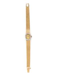HAMILTON, YELLOW GOLD AND DIAMOND WATCH