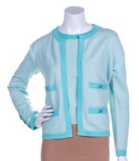 A Pair of Chanel Cashmere Cardigans, Size 42.