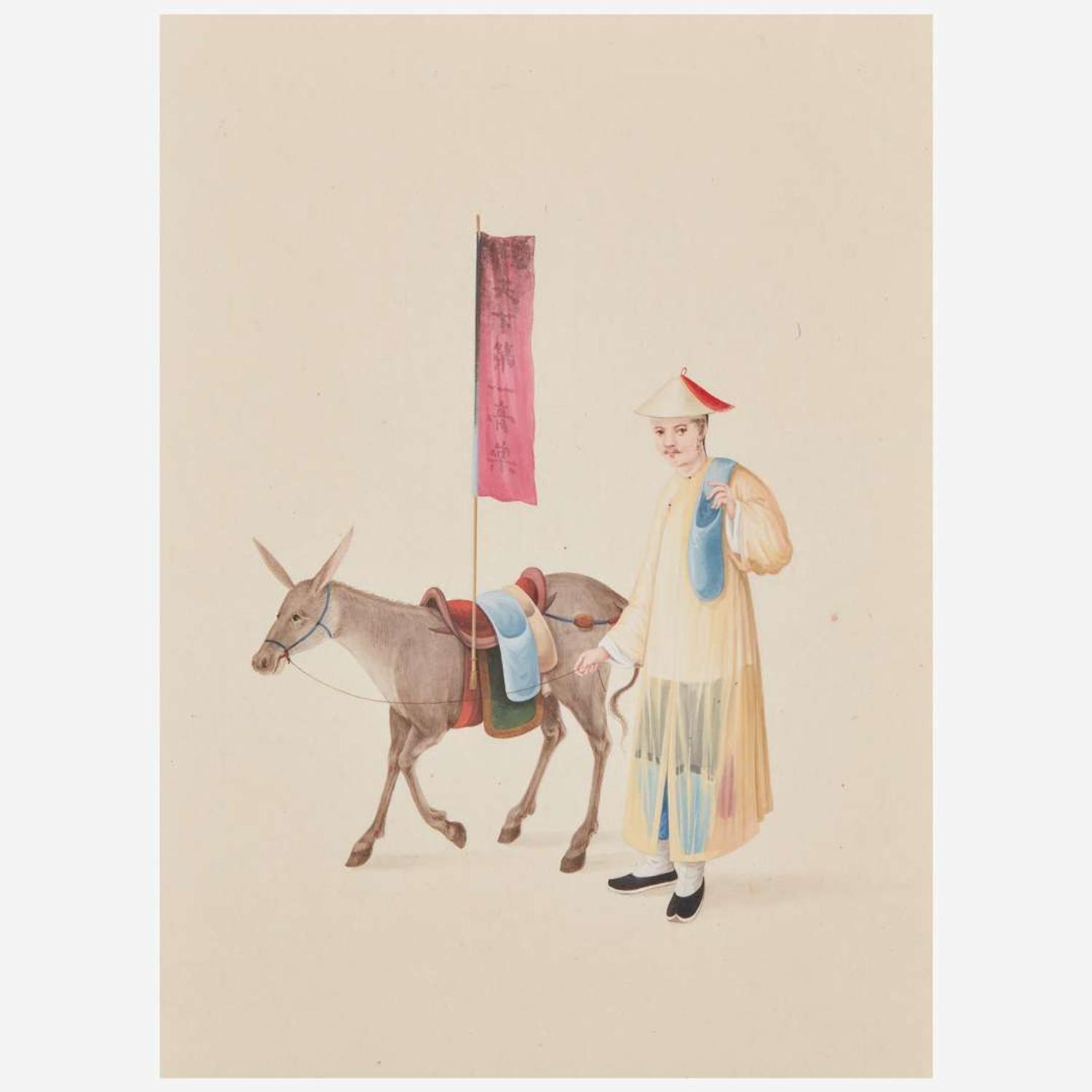 Chinese School 19th century Group of Thirteen Works Depicting Chinese Occupations