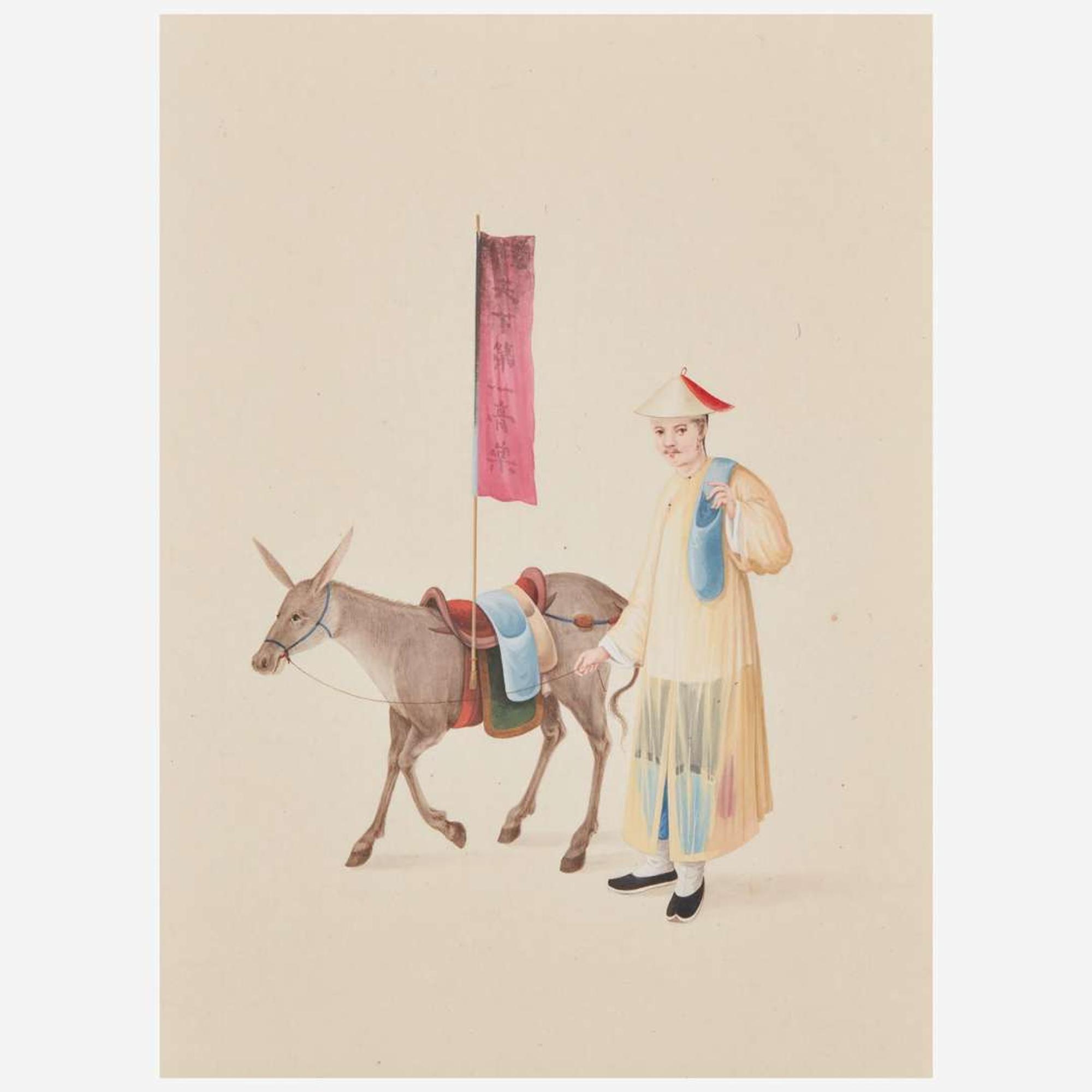 Chinese School 19th century Group of Thirteen Works Depicting Chinese Occupations