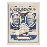 [Roosevelt, Franklin D.] Official Program For Franklin D. Roosevelt's First Inauguration, Boldly Signed by FDR