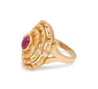 LALAOUNIS, RUBY AND DIAMOND RING