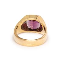 GARNET AND DIAMOND RING
