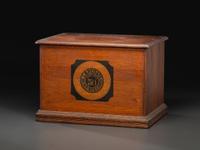 A J & P Coats Four Drawer Oak Advertising Spool Cabinet