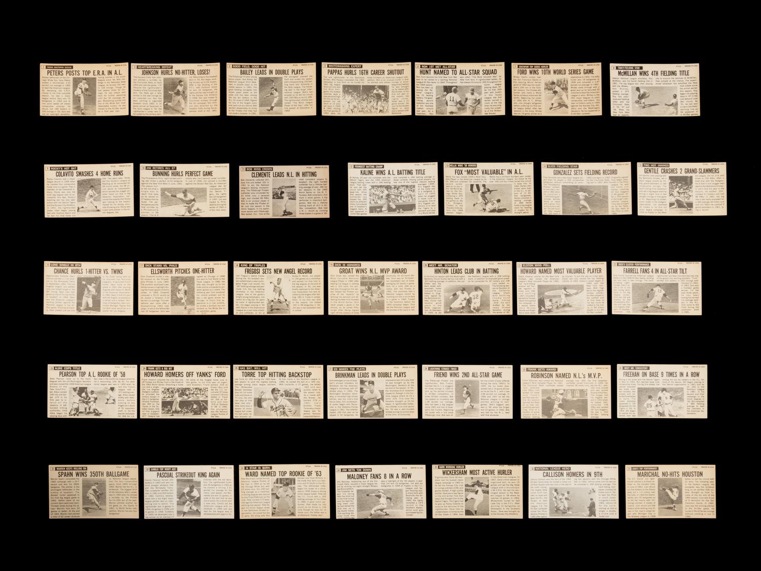 A Group of 1964 Topps Giants and 1970 Topps Super Baseball Card Near Sets