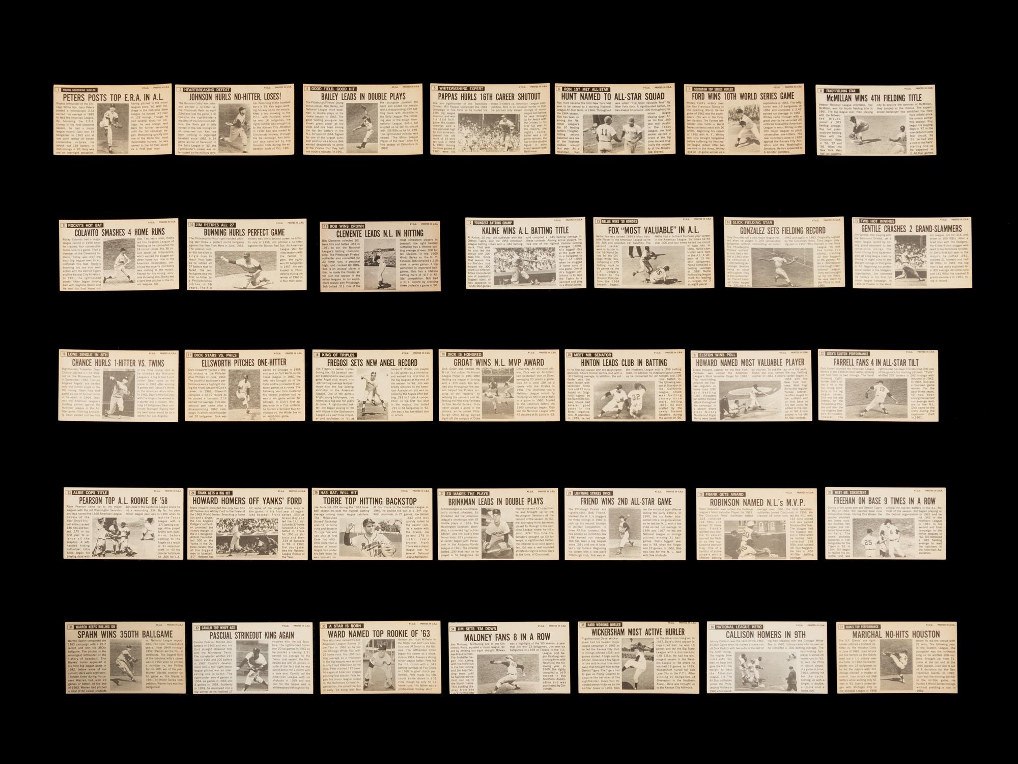 A Group of 1964 Topps Giants and 1970 Topps Super Baseball Card Near Sets