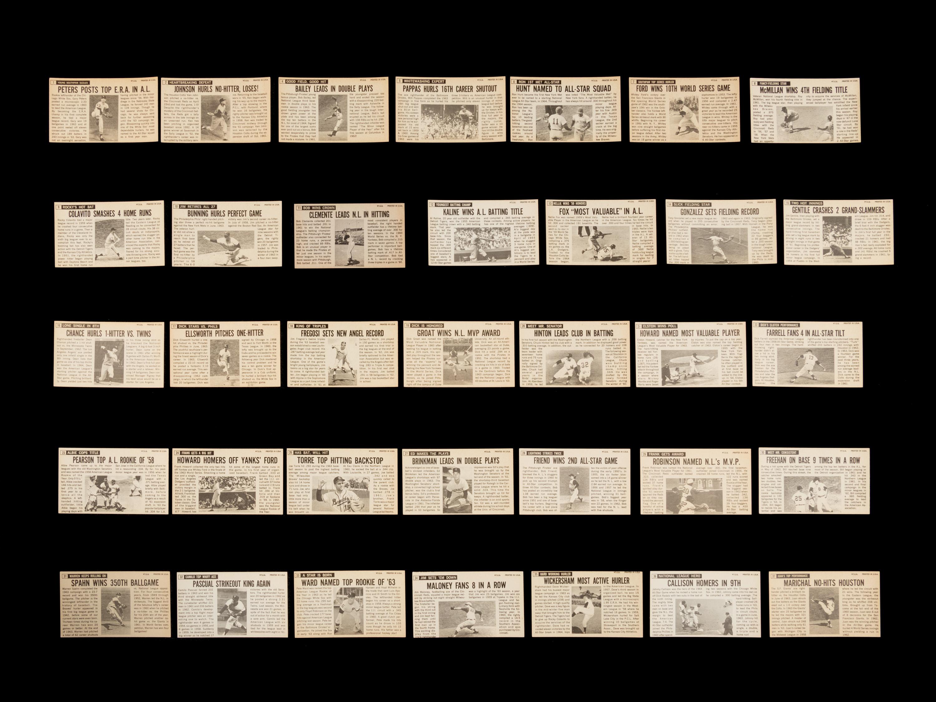 A Group of 1964 Topps Giants and 1970 Topps Super Baseball Card Near Sets