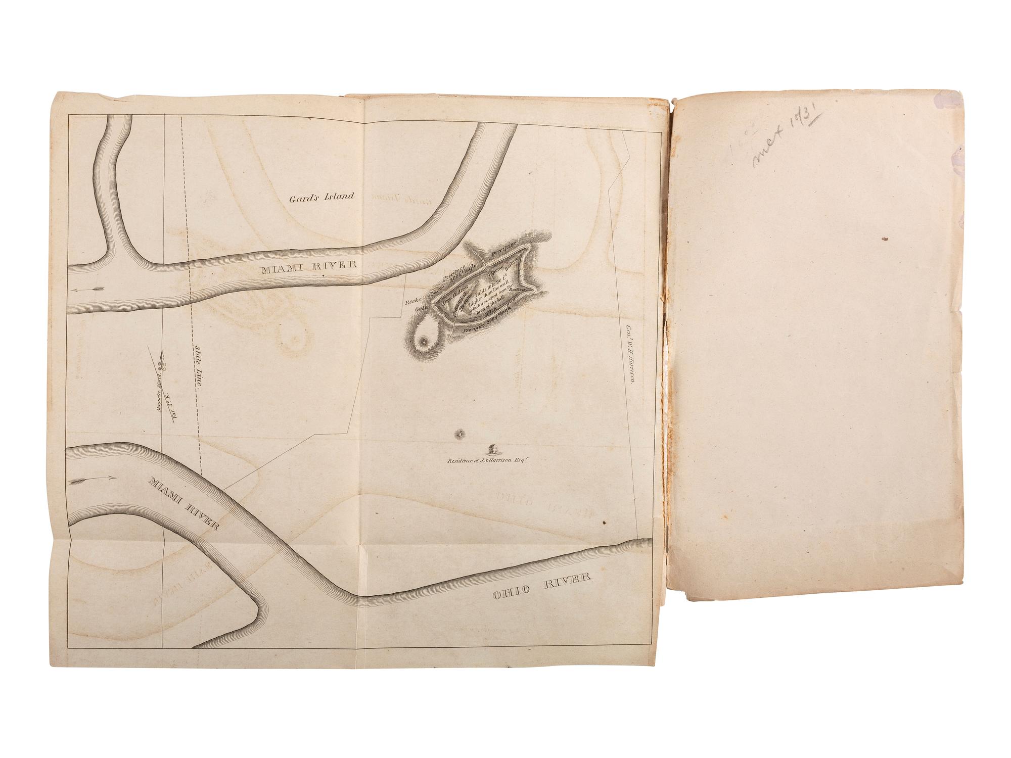 HARRISON, William Henry. A Discourse on the Aboriginies of the Valley of the Ohio. Cincinniati: The Office of the Cincinnati Express, 1838.