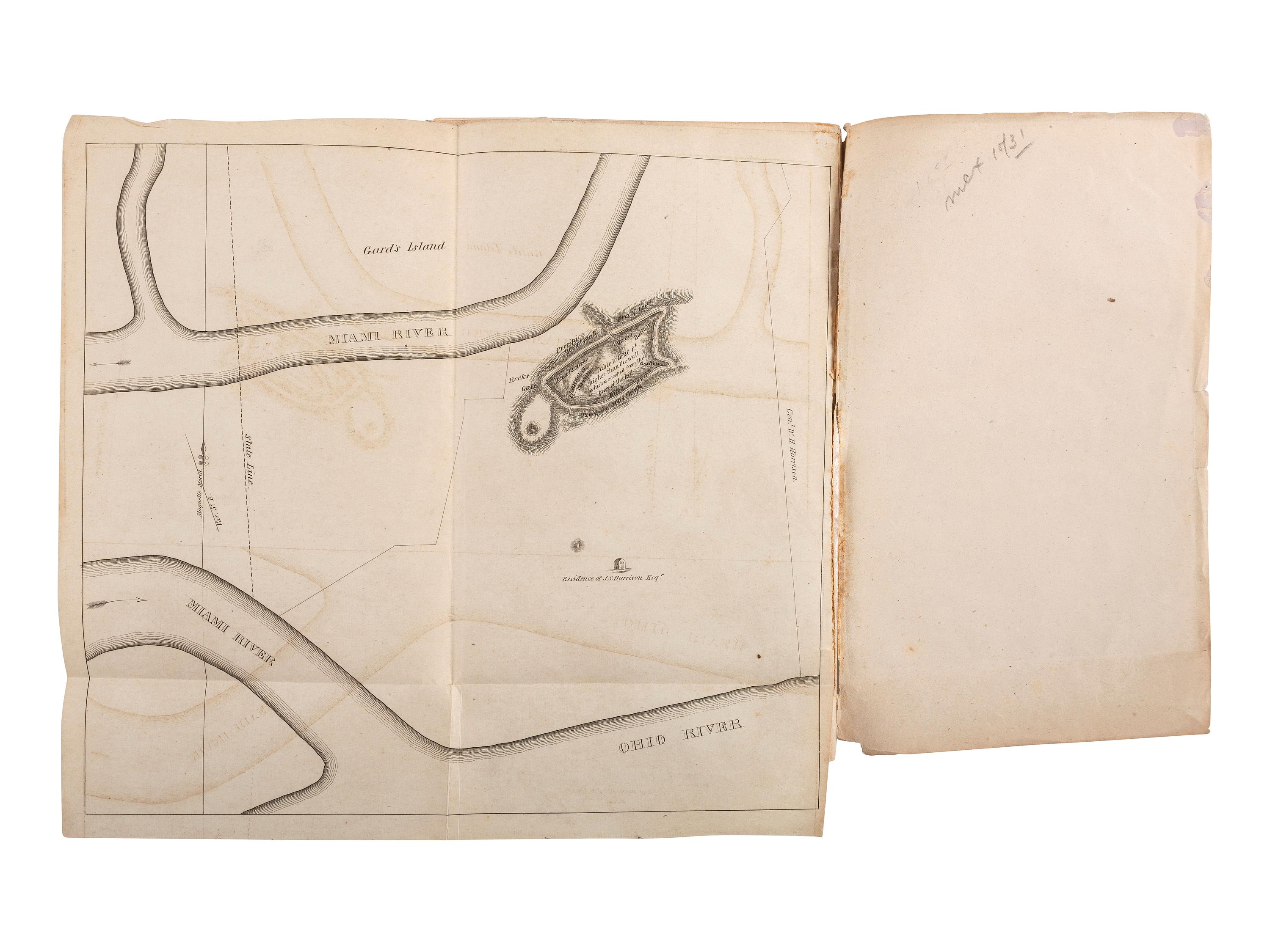 HARRISON, William Henry. A Discourse on the Aboriginies of the Valley of the Ohio. Cincinniati: The Office of the Cincinnati Express, 1838.
