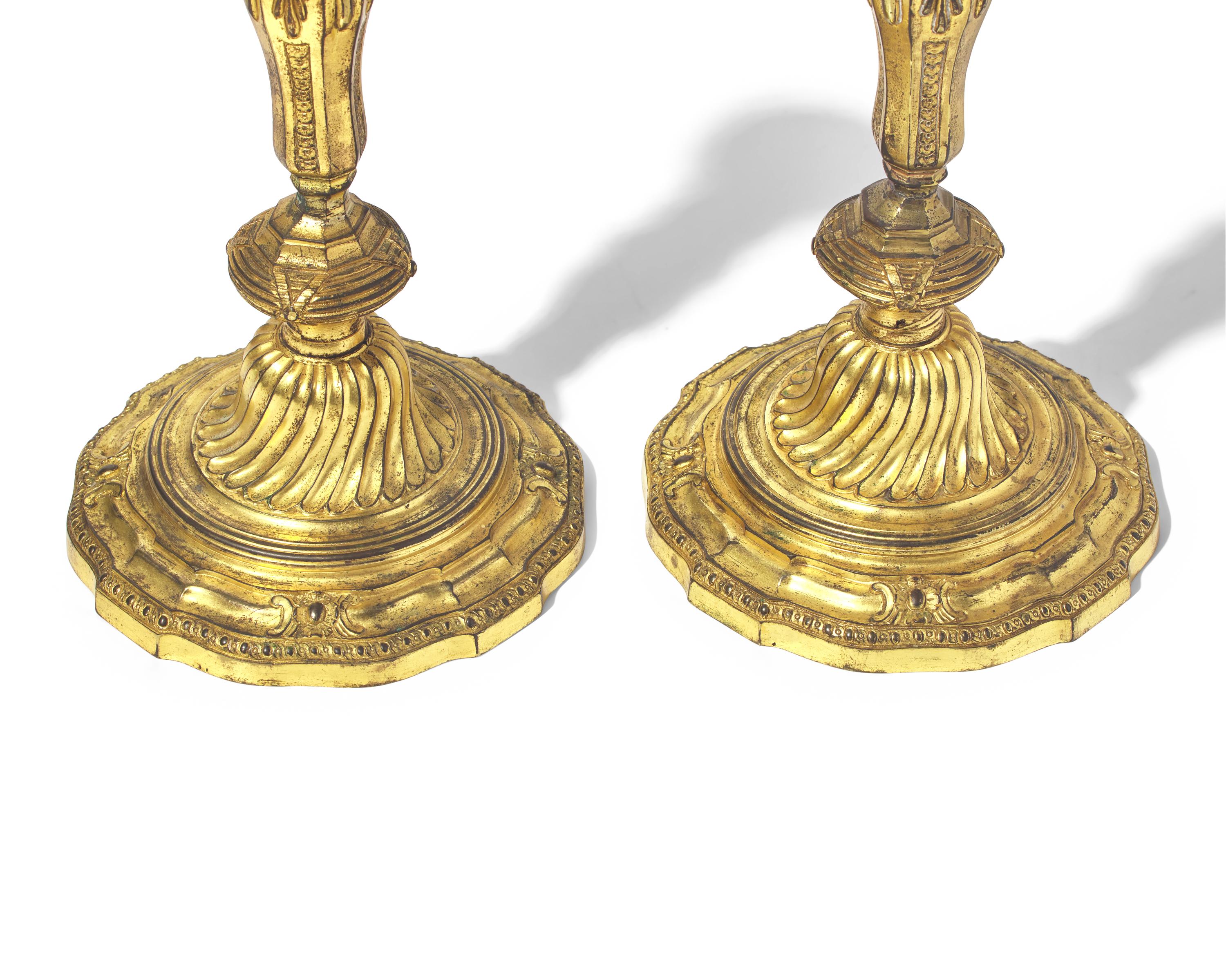A Pair of Louis XVI Ormolu Candlesticks