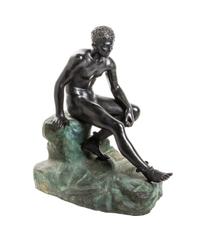 A Continental Grand Tour Bronze, after the Antique, Height 20 inches.
