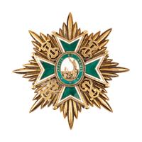 A Silver-Gilt and Enamel Knight's Badge of the Military and Hospitaller Order of St. Lazarus of Jerusalem
