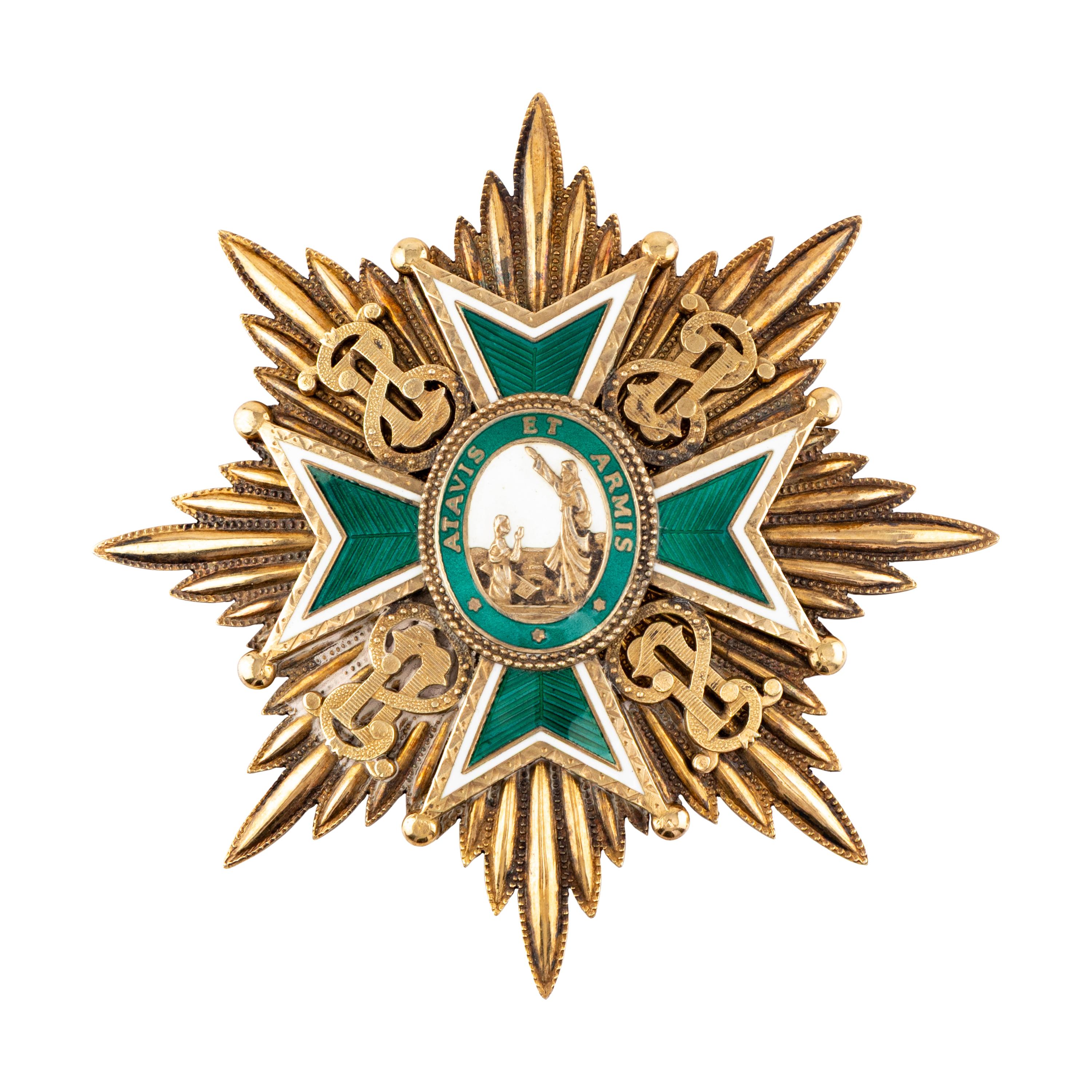 A Silver-Gilt and Enamel Knight's Badge of the Military and Hospitaller Order of St. Lazarus of Jerusalem