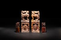 Two Pairs of Chinese Soapstone Seals